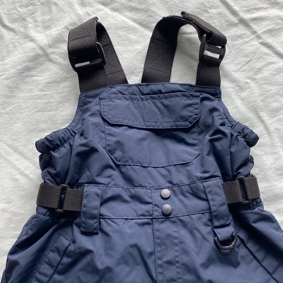 Toddler Navy Blue Snow Overall Pantsuit - Picture 2 of 6